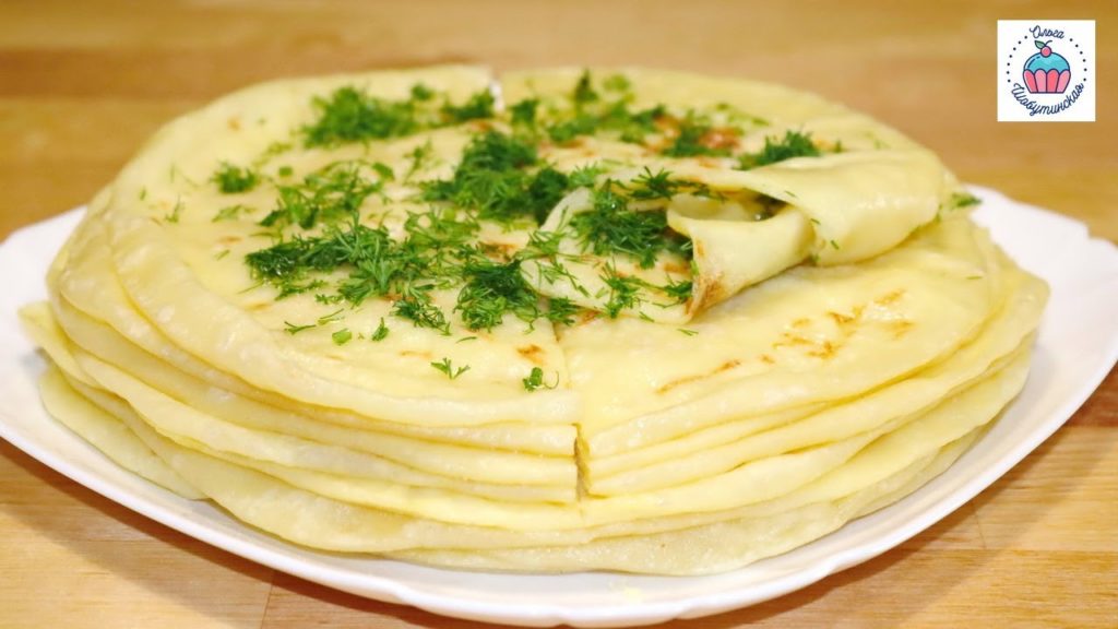 ХЫЧИНЫ с Картофелем и Сыром или Лепёшка с Начинкой На Сковороде