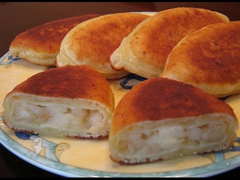 Жареные творожные пирожки с яблоками