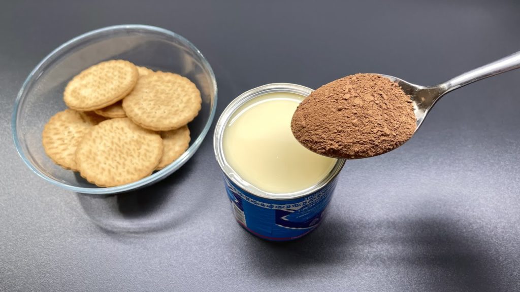 Mischen Sie Kondensmilch mit Keksen und Kakao, Sie werden vom Ergebnis begeistert sein!