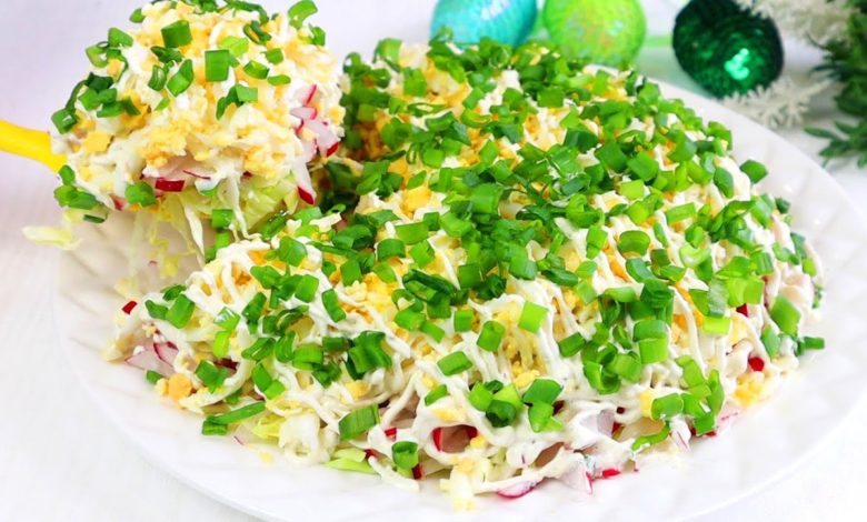 Очень Простой,Вкусный Свеженький САЛАТ на Пасху! Салат с молодой  Капустой/  ЧЕТЫРЕ ингредиента