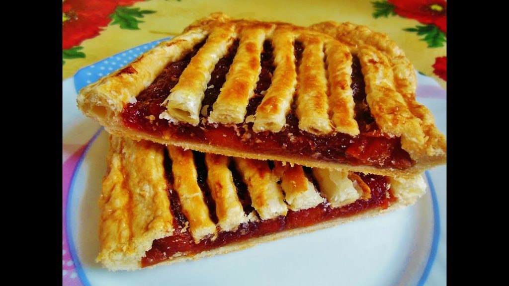 Пирог из Слоеного Теста со Сладкой Начинкой. Начинка не вытечет.