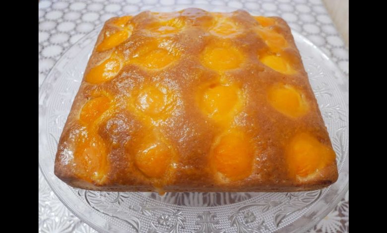 ПИРОГ на КЕФИРЕ Простой и быстрый рецепт Пирог с АБРИКОСАМИ Ленивый пирог Quick Recipe