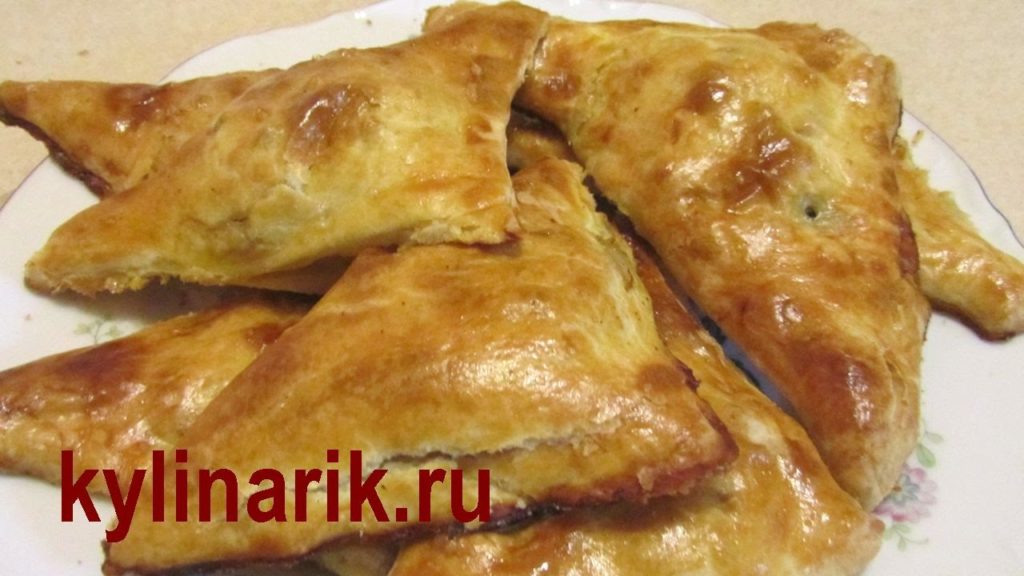 Пирожки с мясом! Рецепт из СЛОЕНОГО ТЕСТА, с мясом и грибами, в духовке от kylinarik.ru Пирожки с мясом! Рецепт из СЛОЕНОГО ТЕСТА, с мясом и грибами, в духовке от kylinarik.ru