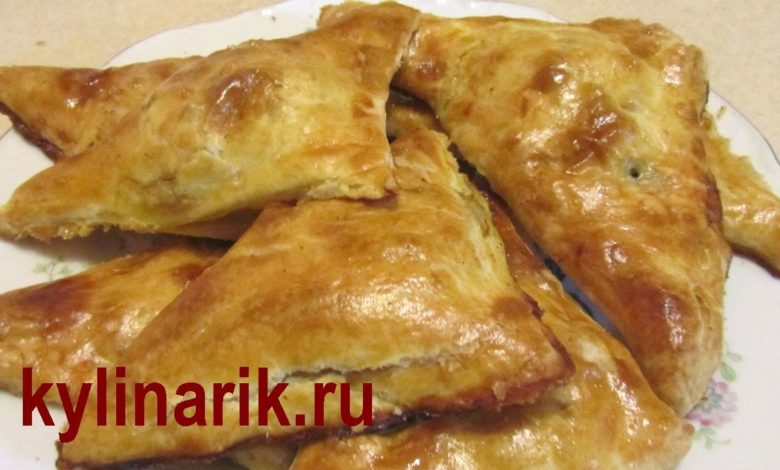 Пирожки с мясом! Рецепт из СЛОЕНОГО ТЕСТА, с мясом и грибами, в духовке от kylinarik.ru Пирожки с мясом! Рецепт из СЛОЕНОГО ТЕСТА, с мясом и грибами, в духовке от kylinarik.ru