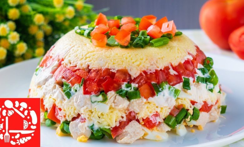 Салат МИНУТКА с Помидорами. Просто, быстро и вкусно!