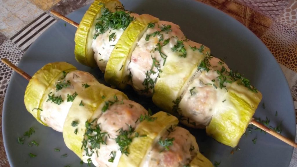 Невероятная вкуснятина! Шашлык из кабачка и курицы. Рецепт ПП.Готовим с Инной