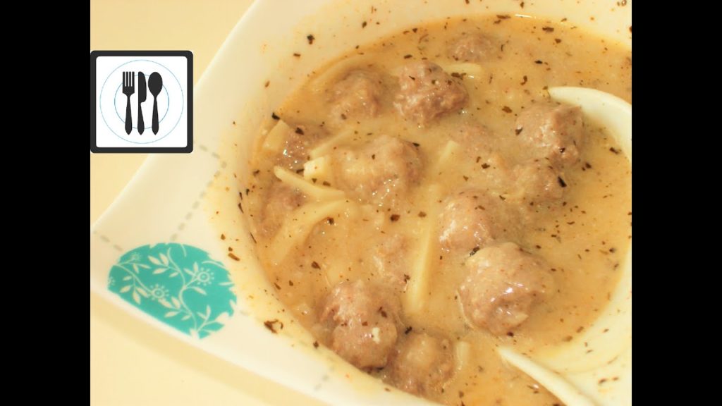 Суп-пюре с фрикадельками и домашней лапшой (Чорба)/ Erişteli köfte çorba tarifi Суп-пюре с фрикадельками и домашней лапшой (Чорба)/ Erişteli köfte çorba tarifi