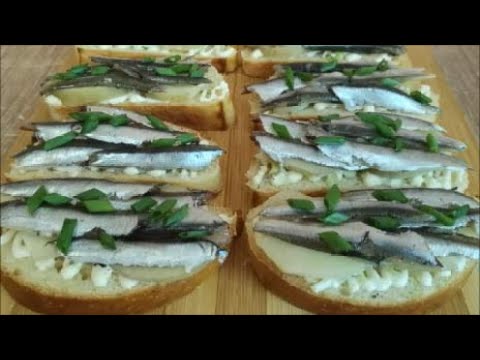 Бутерброды с хамсой и картофелем ПРОСТО и ВКУСНО закусочные бутерброды