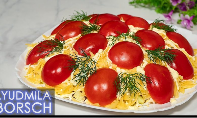 Это ВОСТОРГ!!! Салат с Помидорами «КРАСНАЯ ПОЛЯНА» Бюджетный и  Очень вкусный!