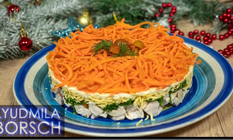 Салат на Новый год «КАРУСЕЛЬ», всего 4 ингредиента. ВКУСНЫЙ салат за 5 минут на Новогодний стол.