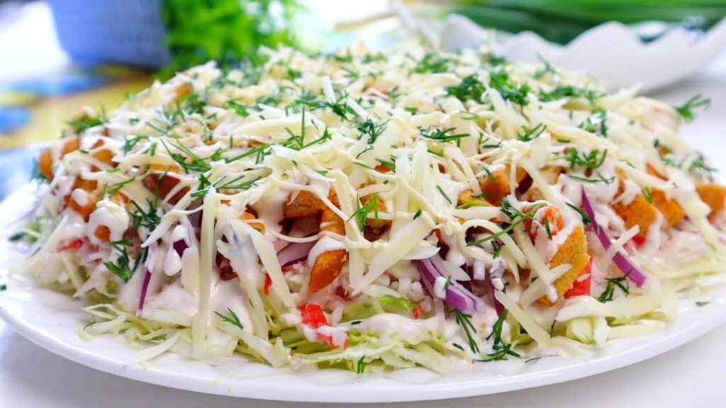 НЕРЕАЛЬНО Вкусный Салат Из молодой капусты За Пять Минут!Мой Придуманный рецепт Идеальный