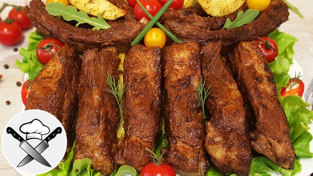 Шикарные свиные ребрышки запечённые в духовке