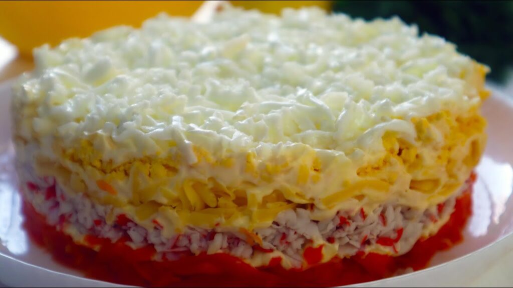 Салат НЕЖНЫЙ Снежный Краб/ Простой Праздничный Крабовый салат/Очень Вкусный Очень Быстрый! Салат НЕЖНЫЙ Снежный Краб/ Простой Праздничный Крабовый салат/Очень Вкусный Очень Быстрый!