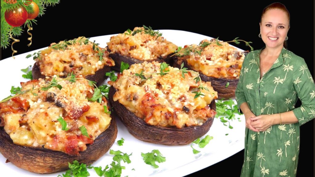 ✨ Фаршированные грибы с картофелем, Люда Изи Кук, горячая закуска с грибами новогодний стол гарнир ✨ Фаршированные грибы с картофелем, Люда Изи Кук, горячая закуска с грибами новогодний стол гарнир