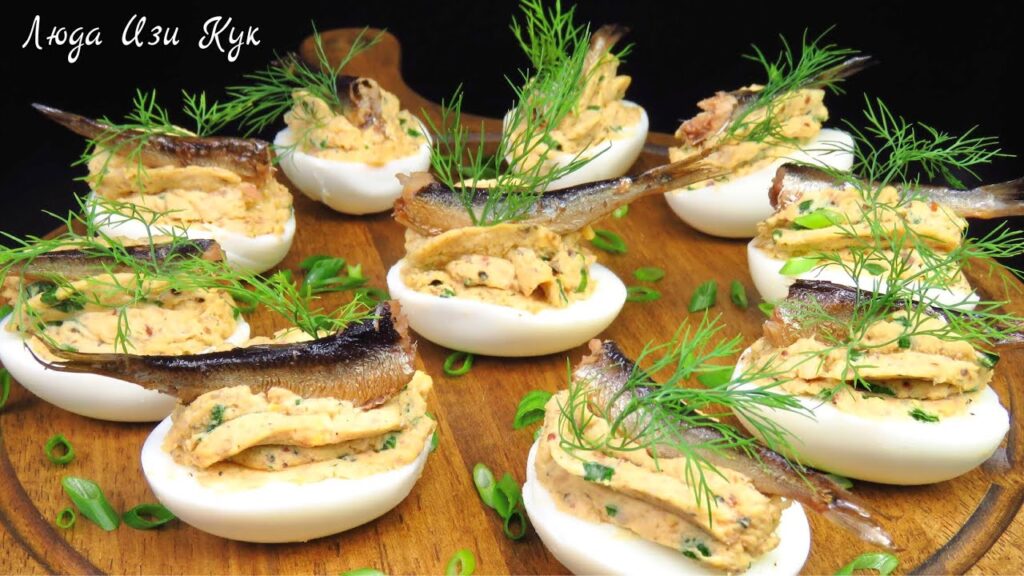 ✨🎄Легкая закуска с яйцами, фаршированные яйца со шпротами, Люда Изи Кук, закуски на Новый год 2025