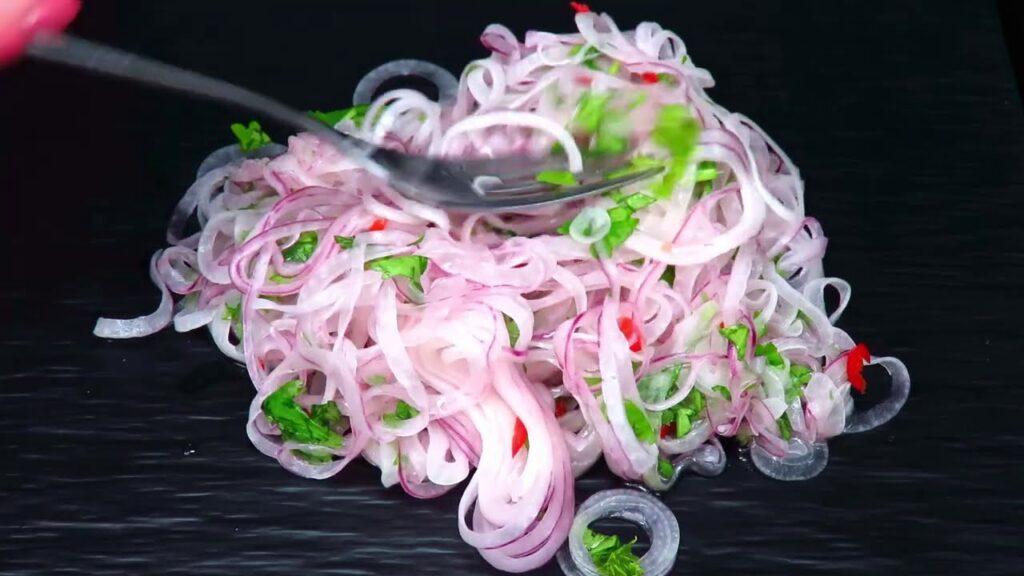 БЫСТРЫЙ ХРУСТЯЩИЙ МАРИНОВАННЫЙ лук овощные закуски К МЯСУ, К РЫБЕ, К ШАШЛЫКАМ Люда Изи Кук закуски