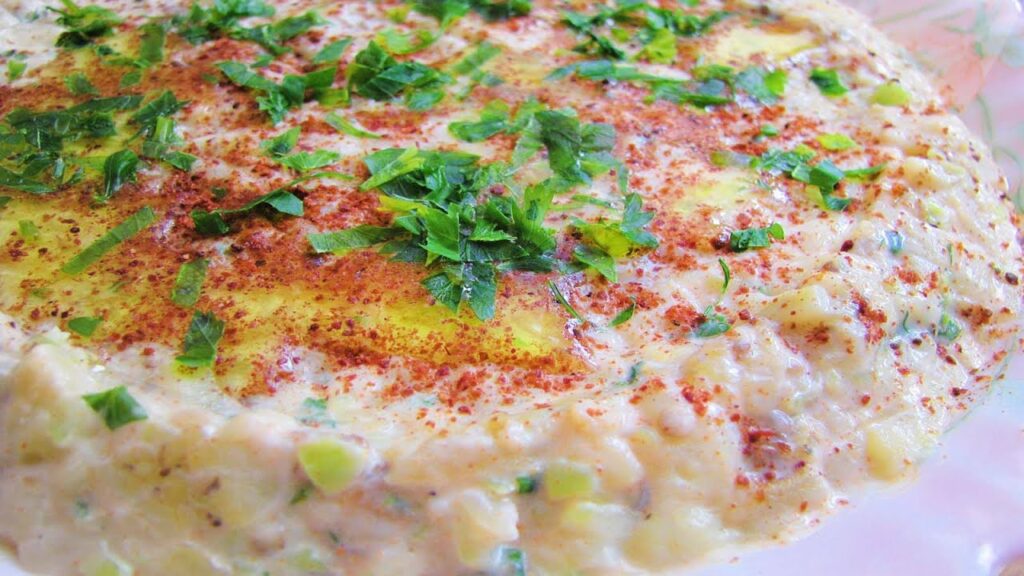 Турецкая закуска из баклажан с йогуртом Yoğurtlu patlıcan ezmesi