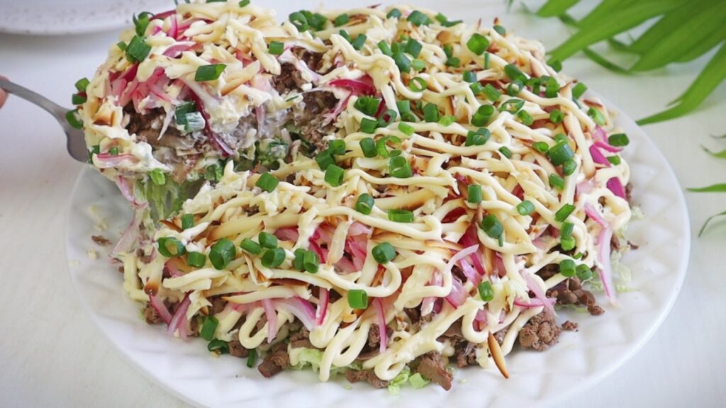 Супер НОВИНКА/ Из Простых продуктов-Королевский Вкус ! Один из Лучших! Салат с Печенью Праздничный Супер НОВИНКА/ Из Простых продуктов-Королевский Вкус ! Один из Лучших! Салат с Печенью Праздничный