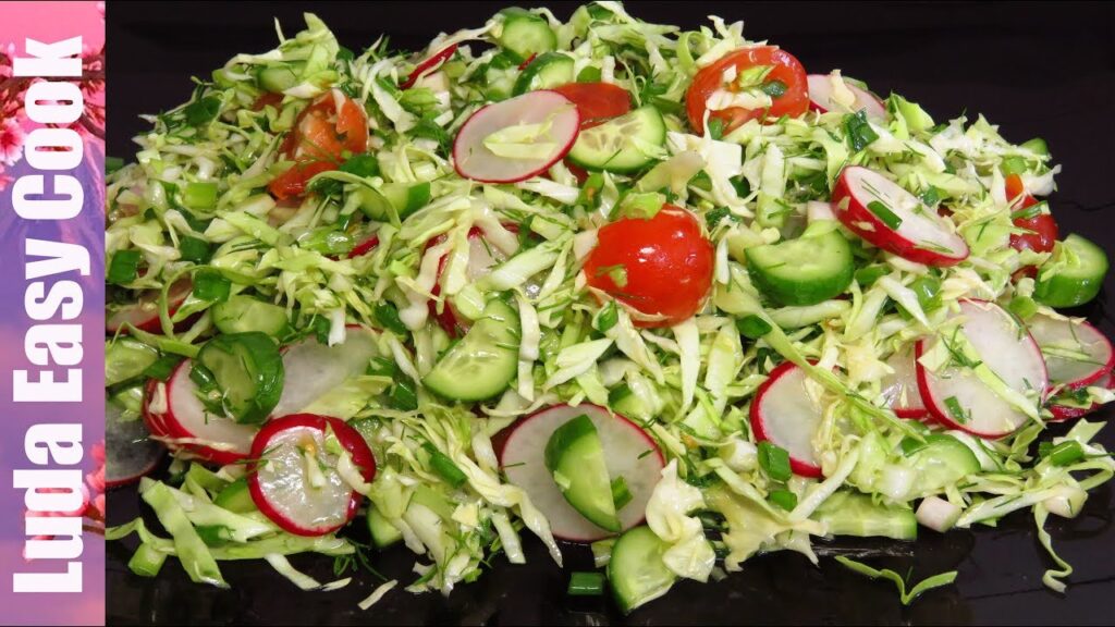 Витаминный весенний САЛАТ С МОЛОДОЙ КАПУСТОЙ и легкой вкусной заправкой без майонеза | CABBAGE SALAD