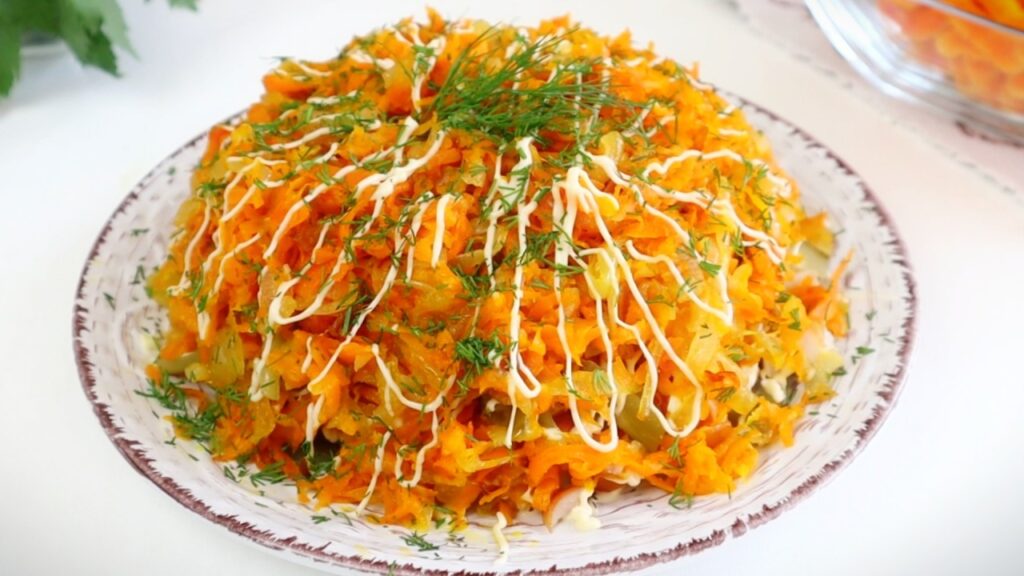 Быстрый Салат "ЛЮБОВЬ МОРКОВЬ"  Всего  4 ингредиента / Сытный и Очень Вкусный