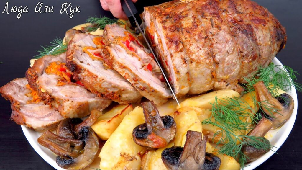 2025🎄 Мясной рулет с картофелем, новогодний стол Горячее основное блюдо Люда Изи Кук мясо в духовке