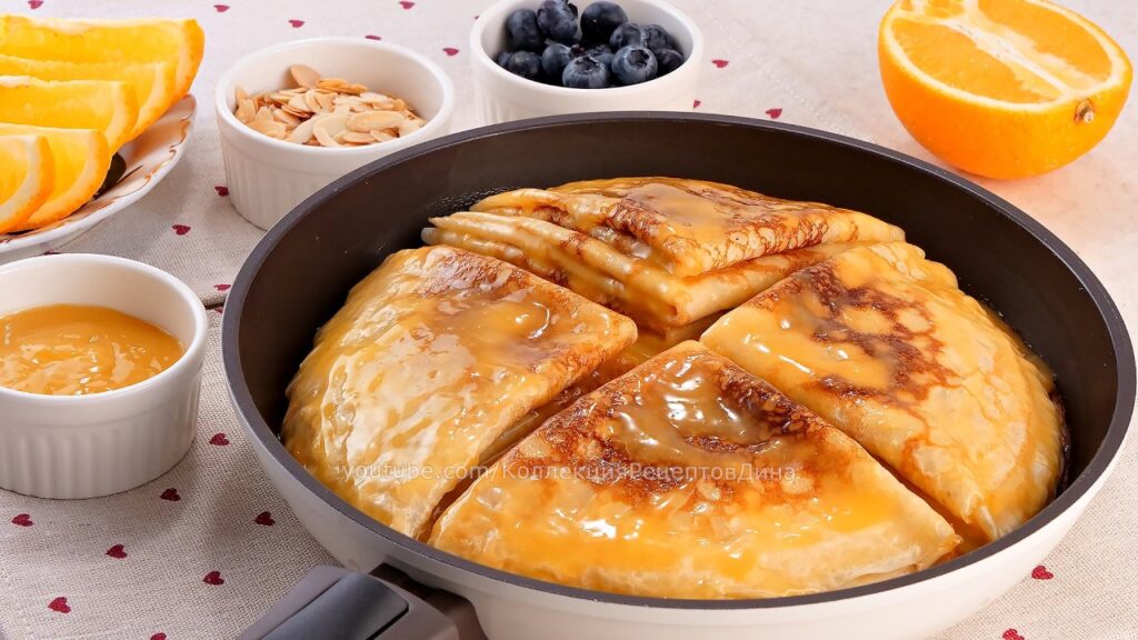 🥞 БЛИНЧИКИ “Солнечный апельсин”🍊Сказочно вкусные БЛИНЧИКИ с Апельсиновым соусом!