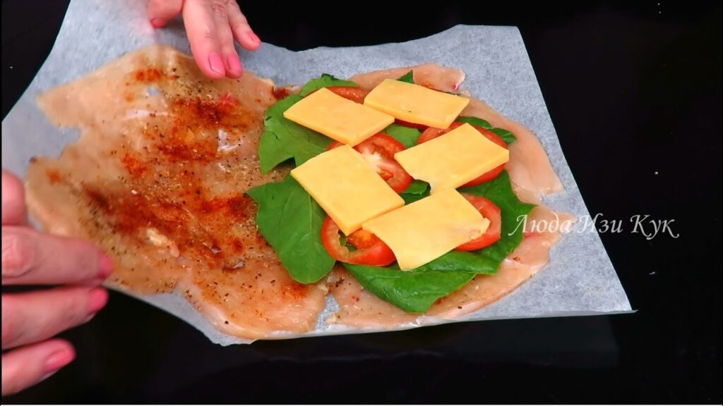 🐔🌭Сочные КУРИНЫЕ КОНВЕРТИКИ с начинкой (с сыром и помидором) Люда Изи Кук обед завтрак за 20 мин