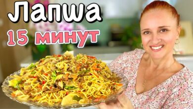 Photo of Жареная ЛАПША С ФАРШЕМ за 15 минут простой и быстрый обед Люда Изи Кук обед FRIED NOODLES RECIPE