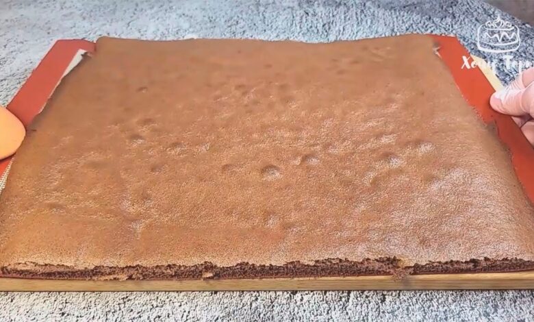 🍫 Пластовой бисквит для рулетов и нарезных пирожных (30х40 см) ✨ Тонкий, эластичный, без трещин!