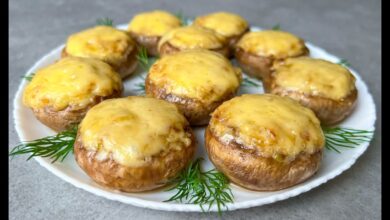 Photo of Фаршированные Шампиньоны с Сыром в Духовке / Грибы с Фаршем / Stuffed Champignons