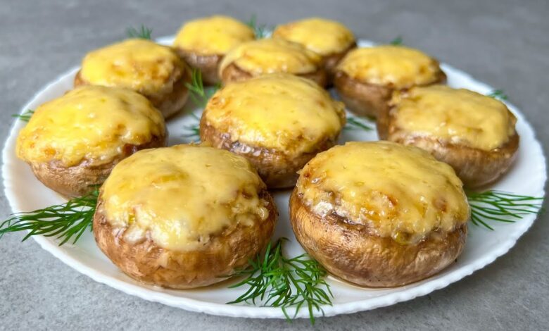 Фаршированные Шампиньоны с Сыром в Духовке / Грибы с Фаршем / Stuffed Champignons Фаршированные Шампиньоны с Сыром в Духовке / Грибы с Фаршем / Stuffed Champignons