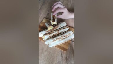 Photo of Закуска за 5 минут на завтрак Закуска из лаваша с начинкой #рецепты