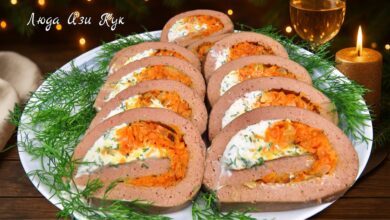 Photo of 2027 🍠ПРАЗДНИЧНЫЙ РУЛЕТ ИЗ ПЕЧЕНИ “2 вкуса”. Нежный как печеночный паштет на Новый Год, тает во рту