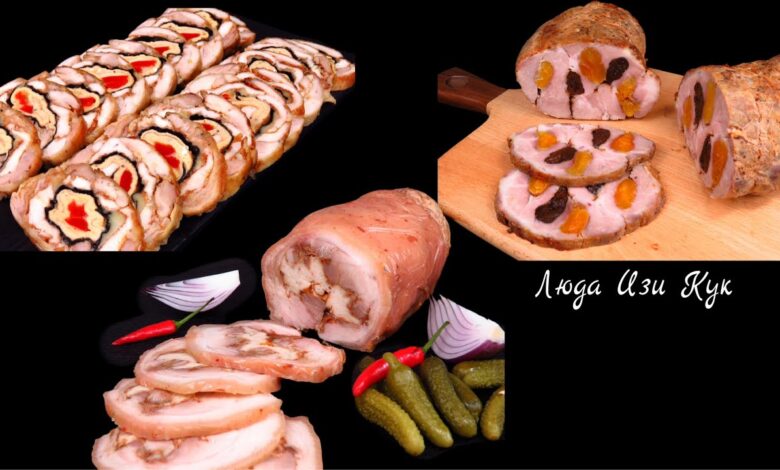 2027🎅3 Праздничных мясных блюда 🎄 Ветчина, куриный рулет, буженина с курагой. Просто Вкусно Красиво