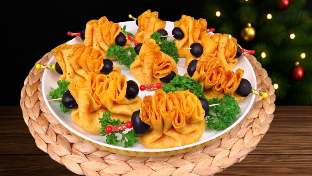 🥕🍄 Яркие морковные блины с грибной начинкой Нежнее не бывает! Идеальная закуска к празднику НГ 2027