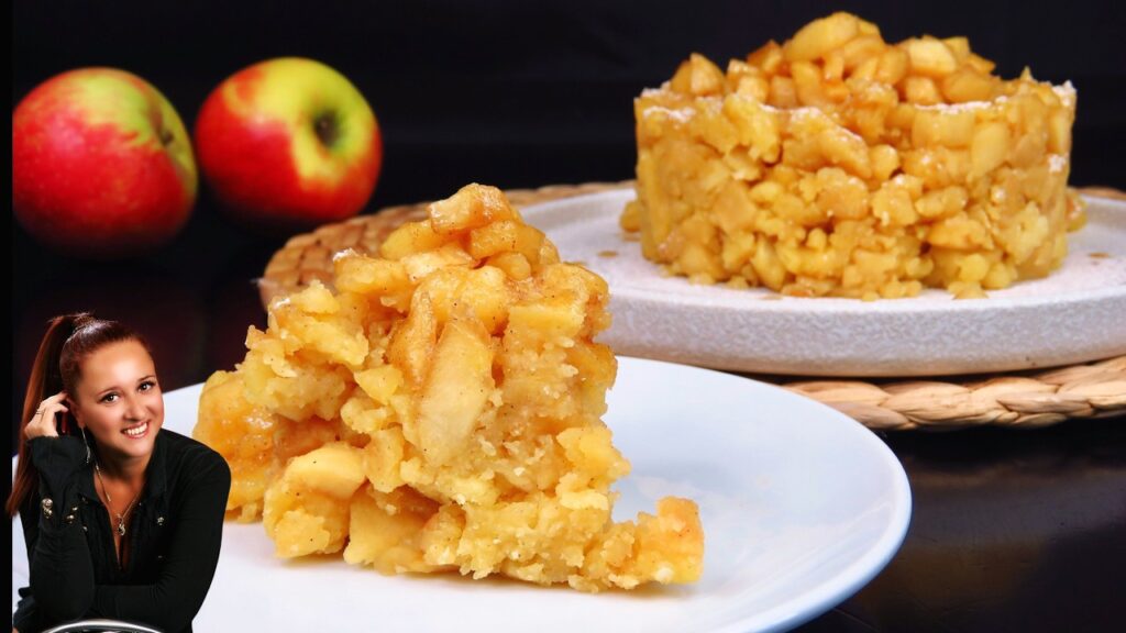 🍎 Рваный яблочный пирог на сковороде за 10 минут, быстрый и вкусный десерт с яблоками без духовки.